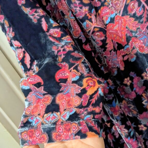 Johnny Was Pete & Greta Betimo Burnout Tunic Dress Sheer Floral Boho Size XS - Picture 6 of 10